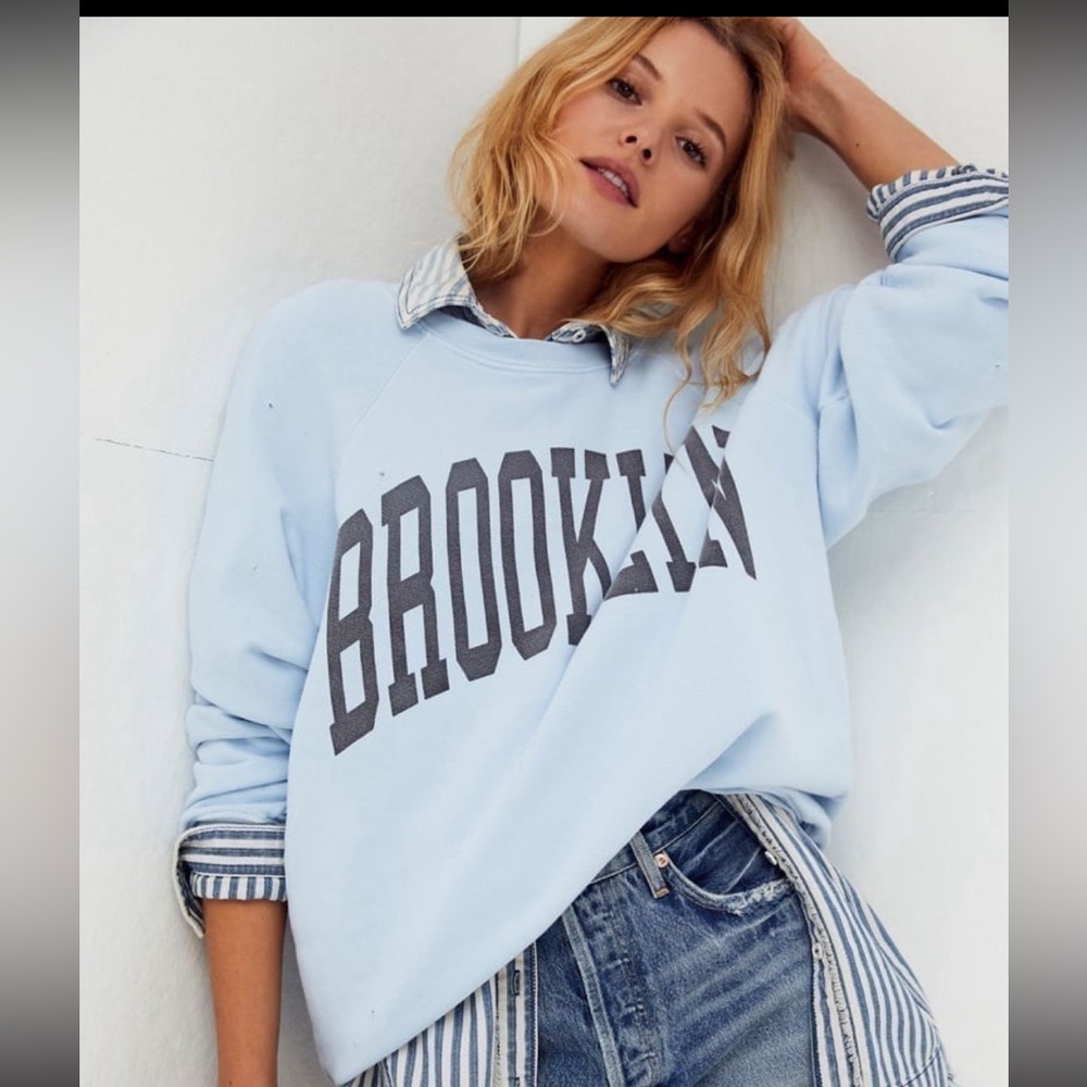 Free People Retro Brand Brooklyn Sweatshirt M